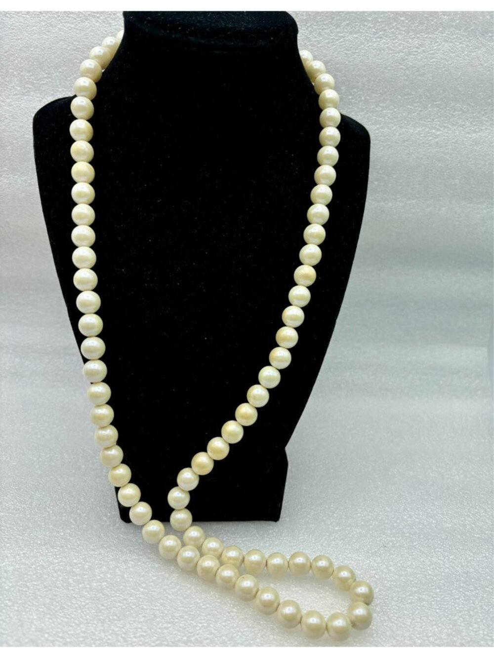 1960s Amerique Beaded Pearl Necklace Signed